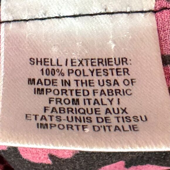 MILLY Blouse Shirt Size 8 Pink Black Brooke Floral Print Chiffon $210 - Picture 8 of 9